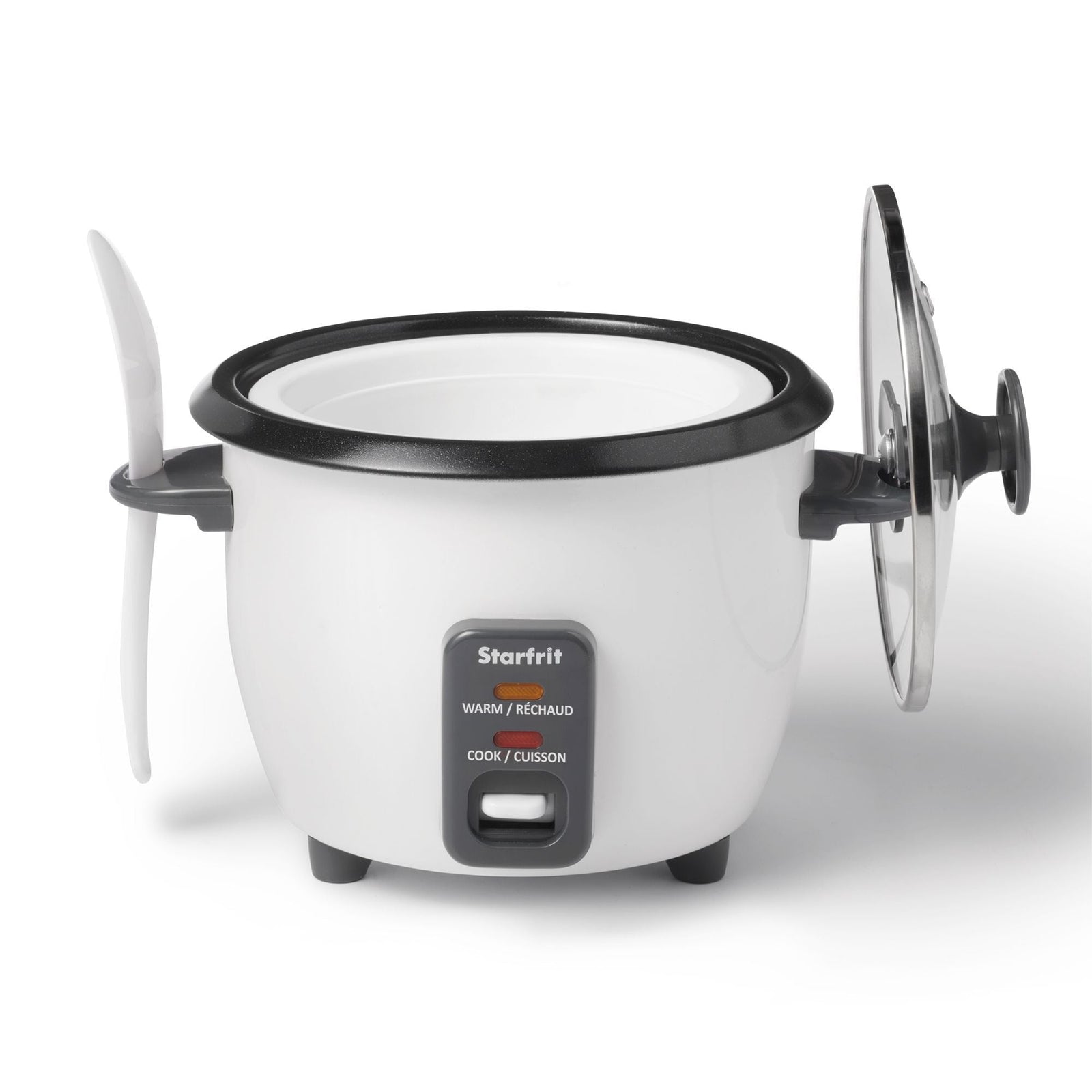 300W 6-Cup White Rice Cooker with Steam Basket A5W5 - product image 3