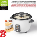 300W 6-Cup White Rice Cooker with Steam Basket T0E1 - product image 5