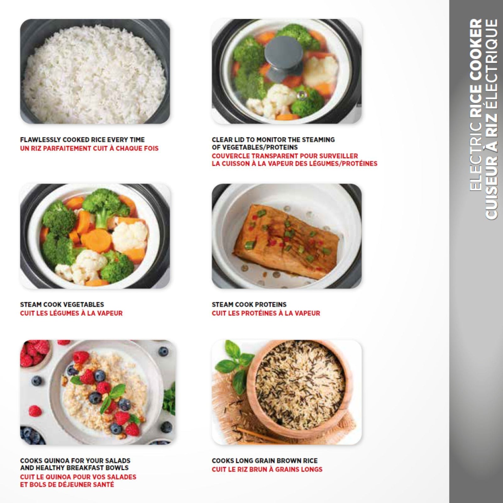 300W 6-Cup White Rice Cooker with Steam Basket T0E1 - product image 7
