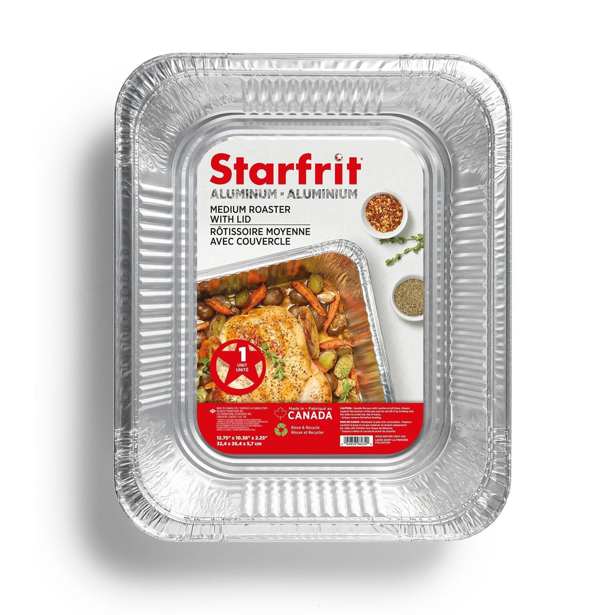 Medium Disposable Aluminum Rack Roaster with Board Lid J1P4 - product image 1
