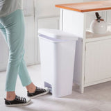 Plastic Rectangular Step Garbage Can, White, 45-L R2B0 - product image 3
