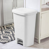 Plastic Rectangular Step Garbage Can, White, 45-L R2B0 - product image 4