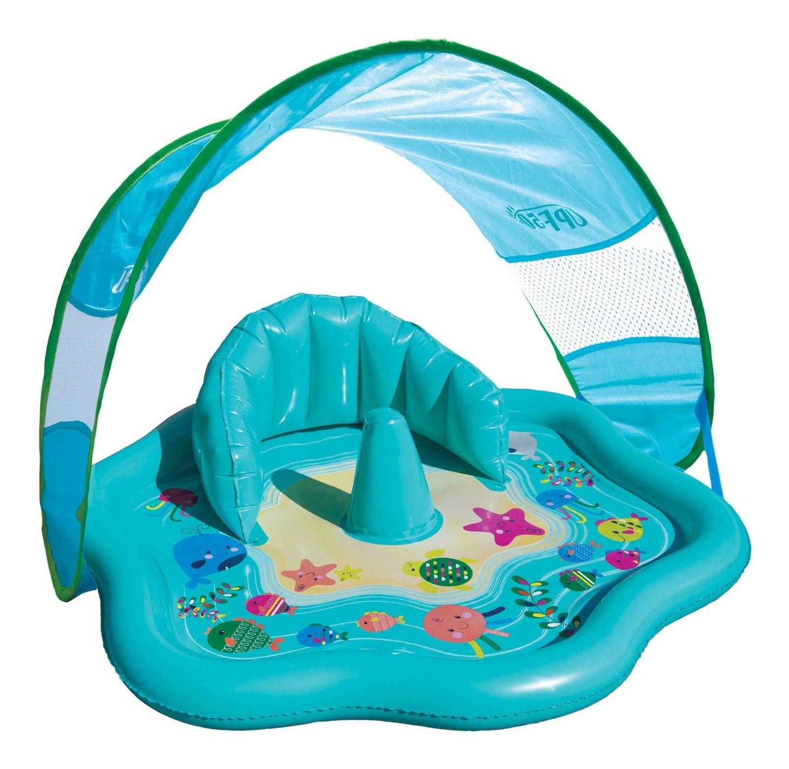 School Inflatable Baby Splash Mat with Canopy, 28-in, Ages 6-18m X1K8 - product image 1