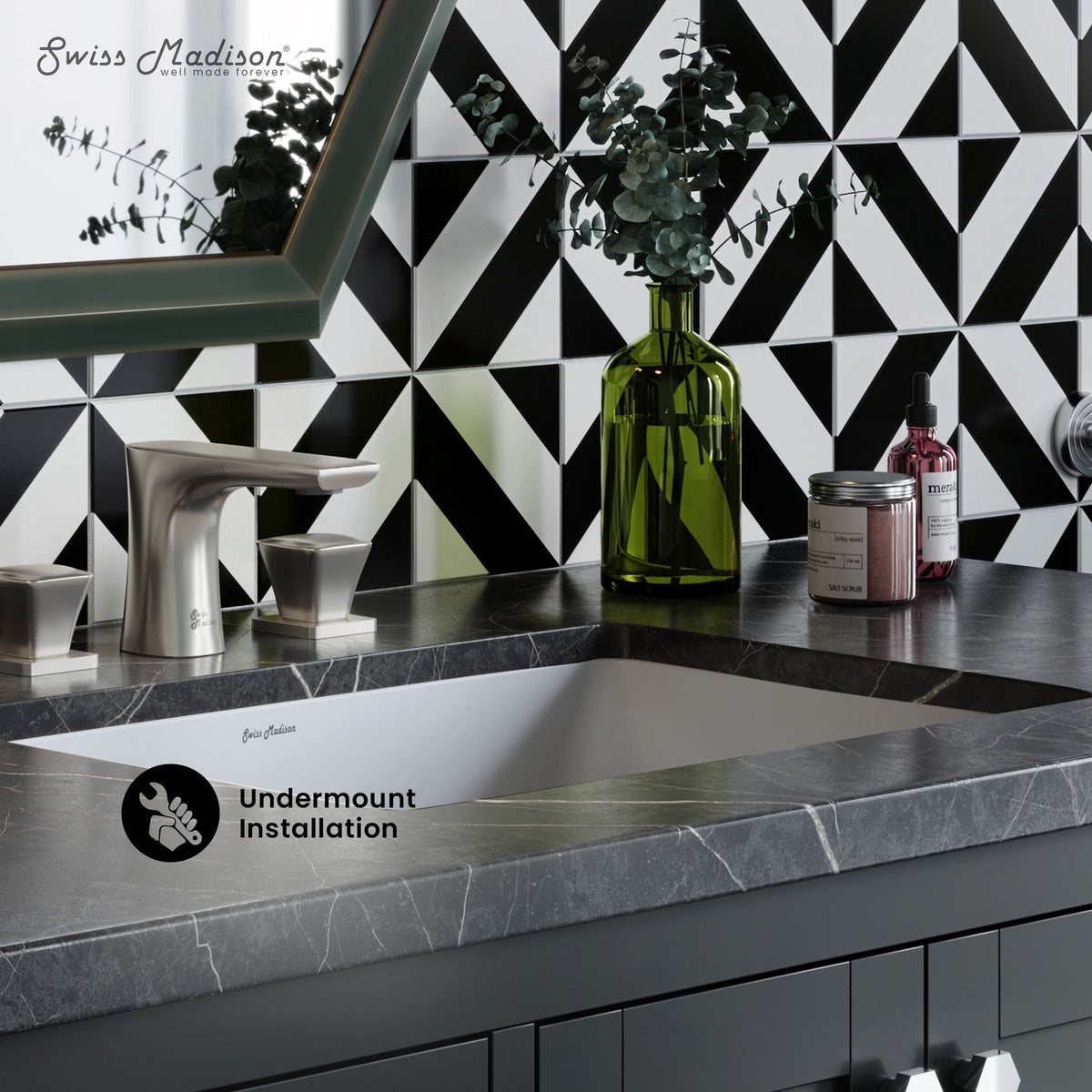 Plaisir 18.5 Rectangular Under-Mount Bathroom Sink J7U4 - product image 3