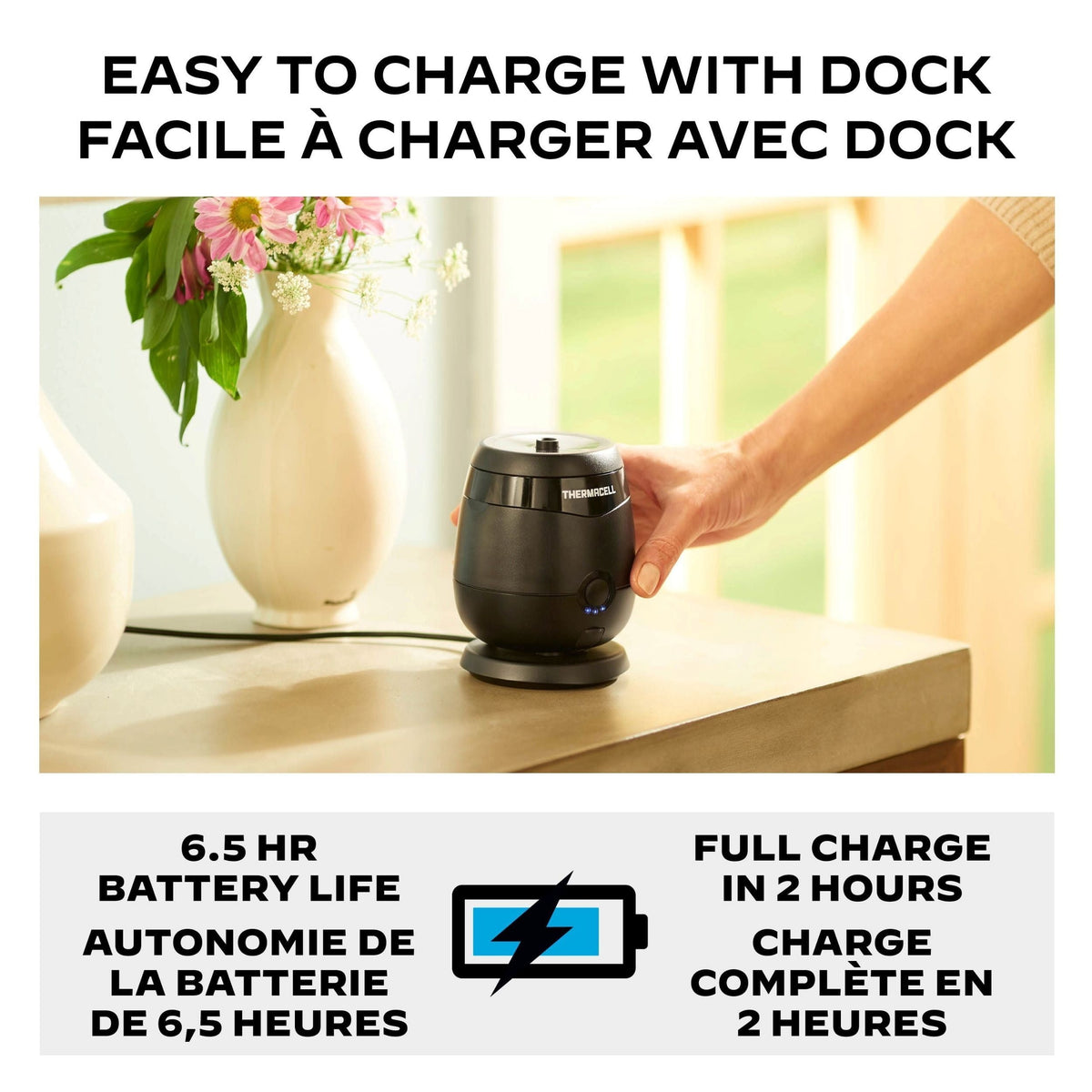 E-ZoneGuard Patio+ Rechargeable Mosquito Repeller with 36-Hr Refill and 6.5-Hr Battery N3W5 - product image 5