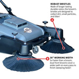 Commercial Push Sweeper & Hard Floor Cleaner, 38-in H4H9 - product image 5