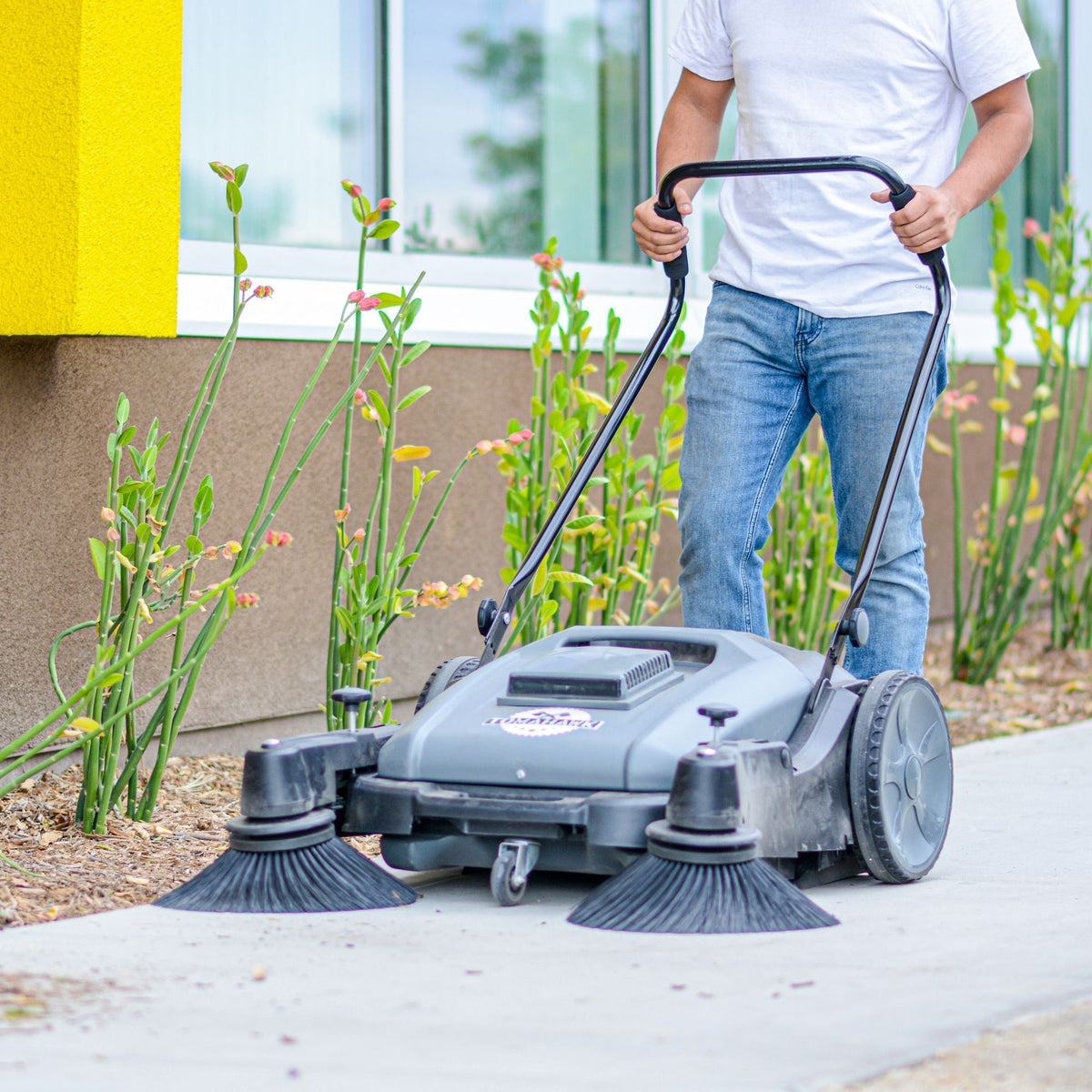 Commercial Push Sweeper & Hard Floor Cleaner, 38-in H4H9 - product image 8
