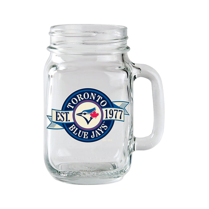 Toronto Blue Jays Mason Jar Mug Pint Glass For Baseball Fans/Collectors, 14-oz O3H6