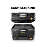 StackTech Half Portable Modular Plastic/Metal Tool Box with Inner Tray and 5 Dividers, IP65-Rated, Black H3M3 - product image 3