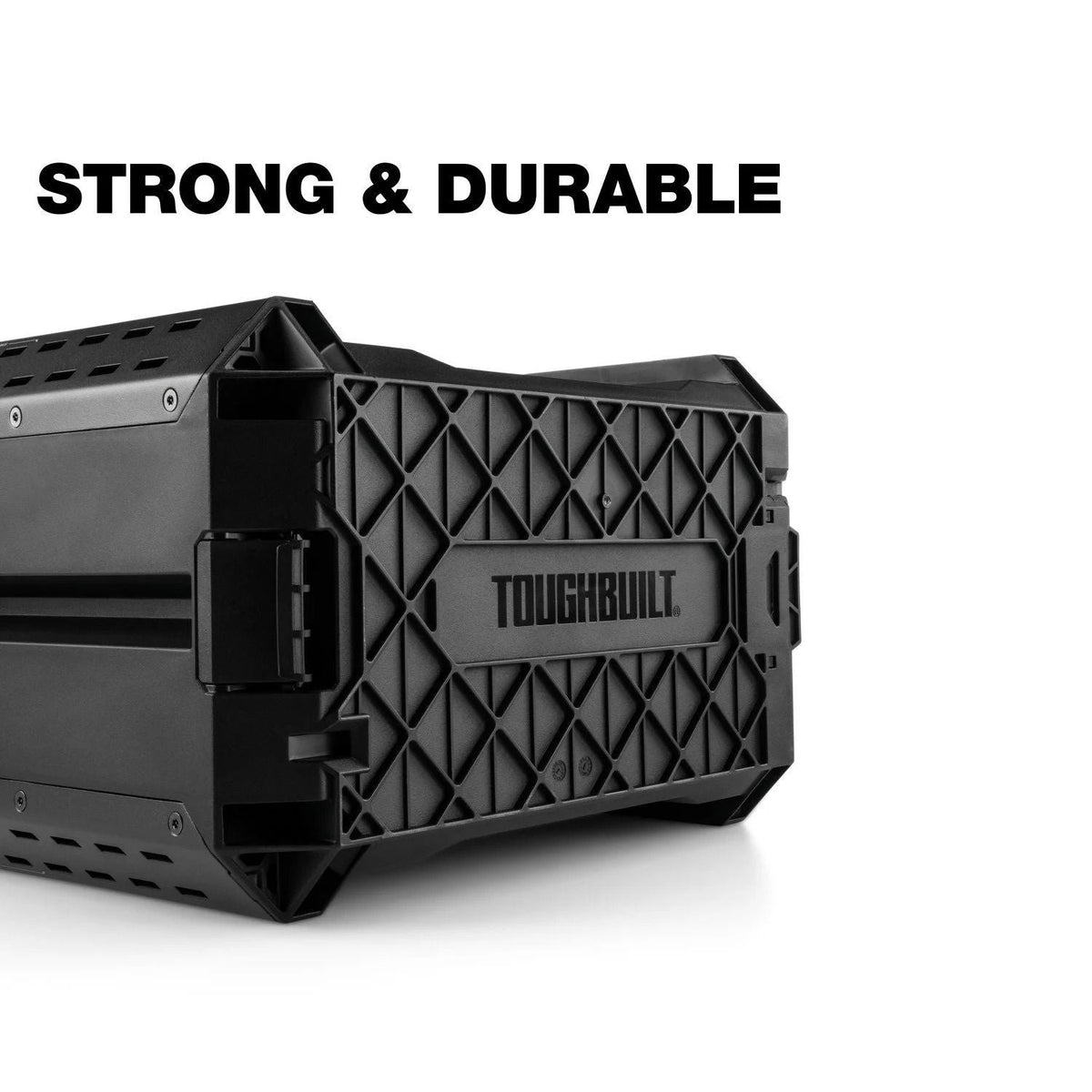 StackTech Half Portable Modular Plastic/Metal Tool Box with Inner Tray and 5 Dividers, IP65-Rated, Black H3M3 - product image 8