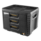 StackTech XL 3-Drawer Auto-Locking Portable Modular Tool Box, Black S8R4 - product image 1