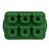 Green Steel/Silicone Wreath Cake Pan, 6-pk M5N0 - product image 1