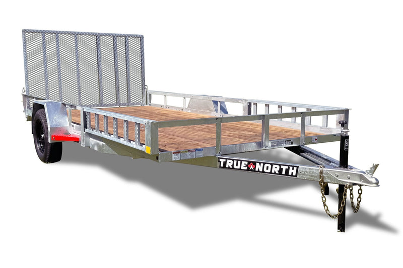 83-in x 14-ft Utility Trailer with Gate & Side ATV Ramps, Galvanized F0O1