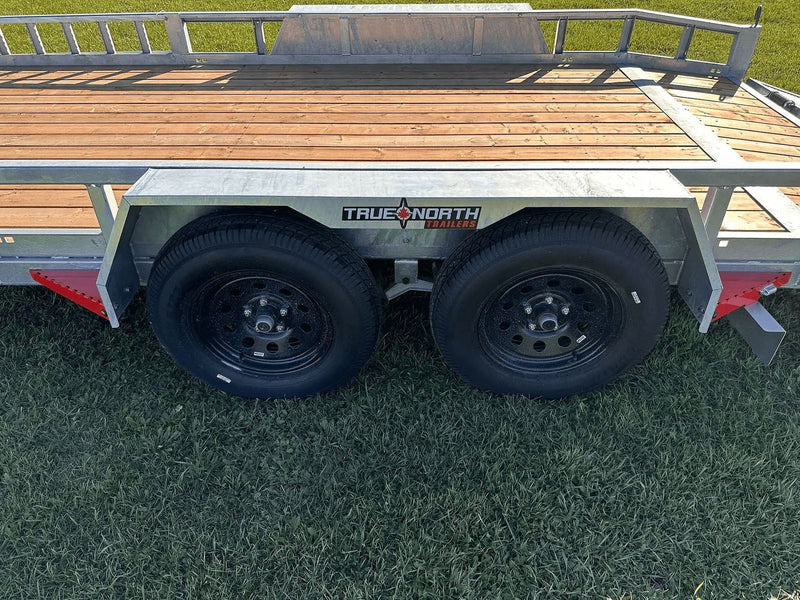 83-in x 16-ft Tandem Axle Utility Trailer, Galvanized V0K2