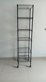 Type A 6-Tier Slim Small Space Storage Rack with Adjustable Shelves, No Tool Assembly V5L7 - product image 3