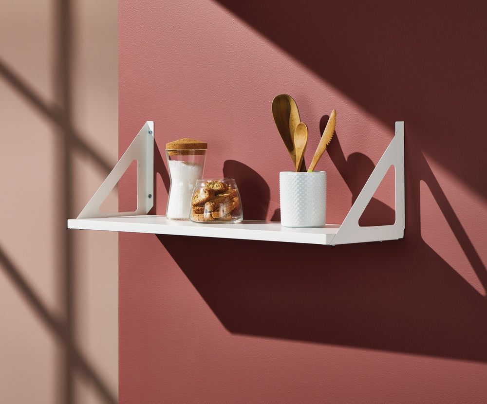 type A Align Floating Dual Bracket Shelf Kit, White, 8 x 24-in M8B6 - product image 4