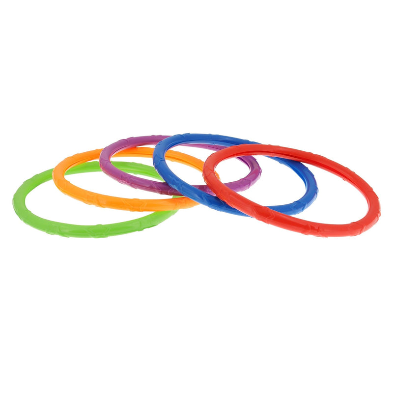 Dive Rings Pool Kids' Collection Game, Multi-Coloured, 5-pk, Ages 5+, for Beach/Pool Fun Activities X5Z7