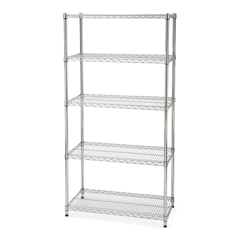 Classics 5-Tier NSF Shelving, 36-in x 18-in x 72-in, Zinc O6E6
