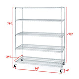 Classics 5-Tier Steel Shelving Rack, 60-in x 24-in x 72-in O1P8 - product image 3