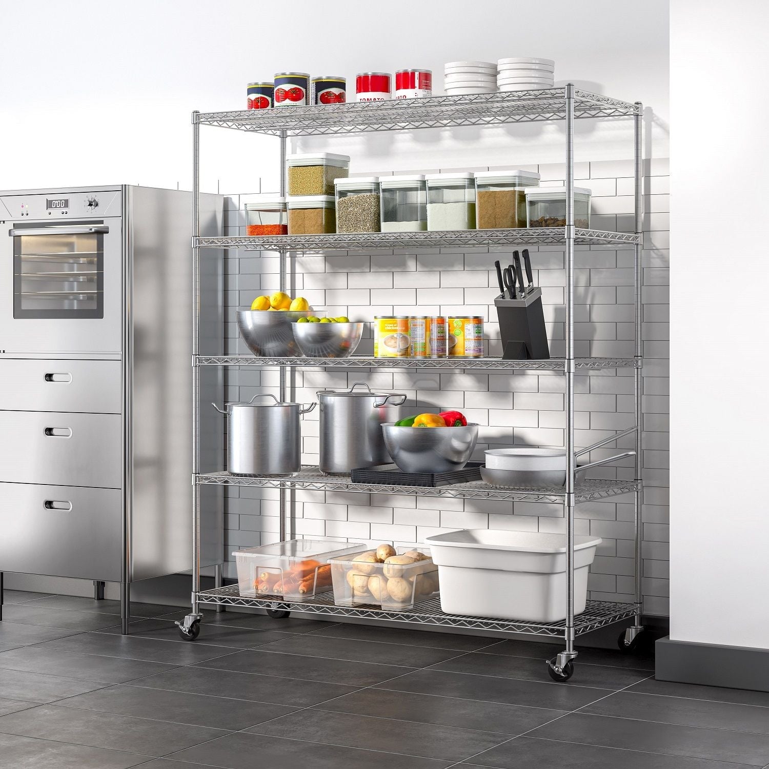 Classics 5-Tier Steel Shelving Rack, 60-in x 24-in x 72-in O1P8 - product image 5
