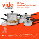 Everyday Series Premium Stainless Steel Cookware Set, Dishwasher & Oven-Safe, 10-pc T0C6 - product image 7
