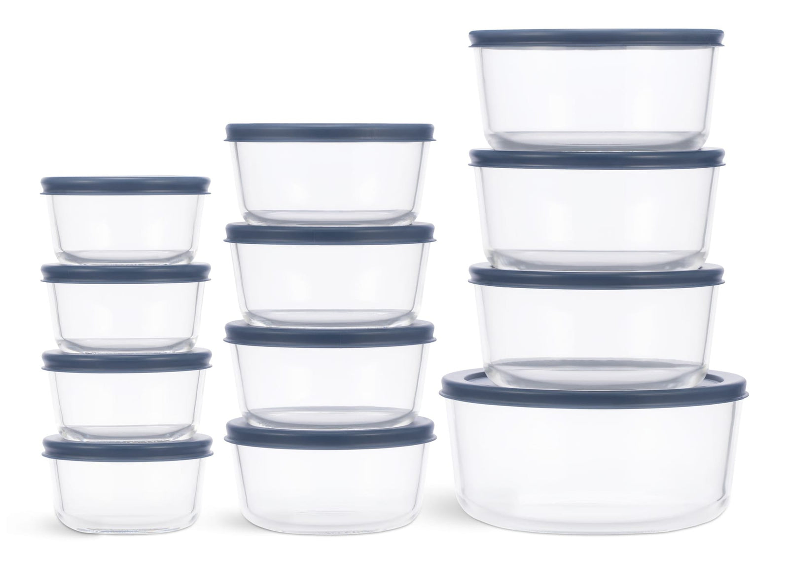 Round Glass Food Storage Container Set with Lids, 24-pc S5M1 - product image 1