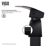 Duris Single Handle Vessel Sink Bathroom Faucet with Deck Plate, Matte Black R1C9 - product image 7