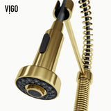 Edison Single Handle Pull Down Sprayer Kitchen Faucet, Matte Gold W7U3 - product image 3