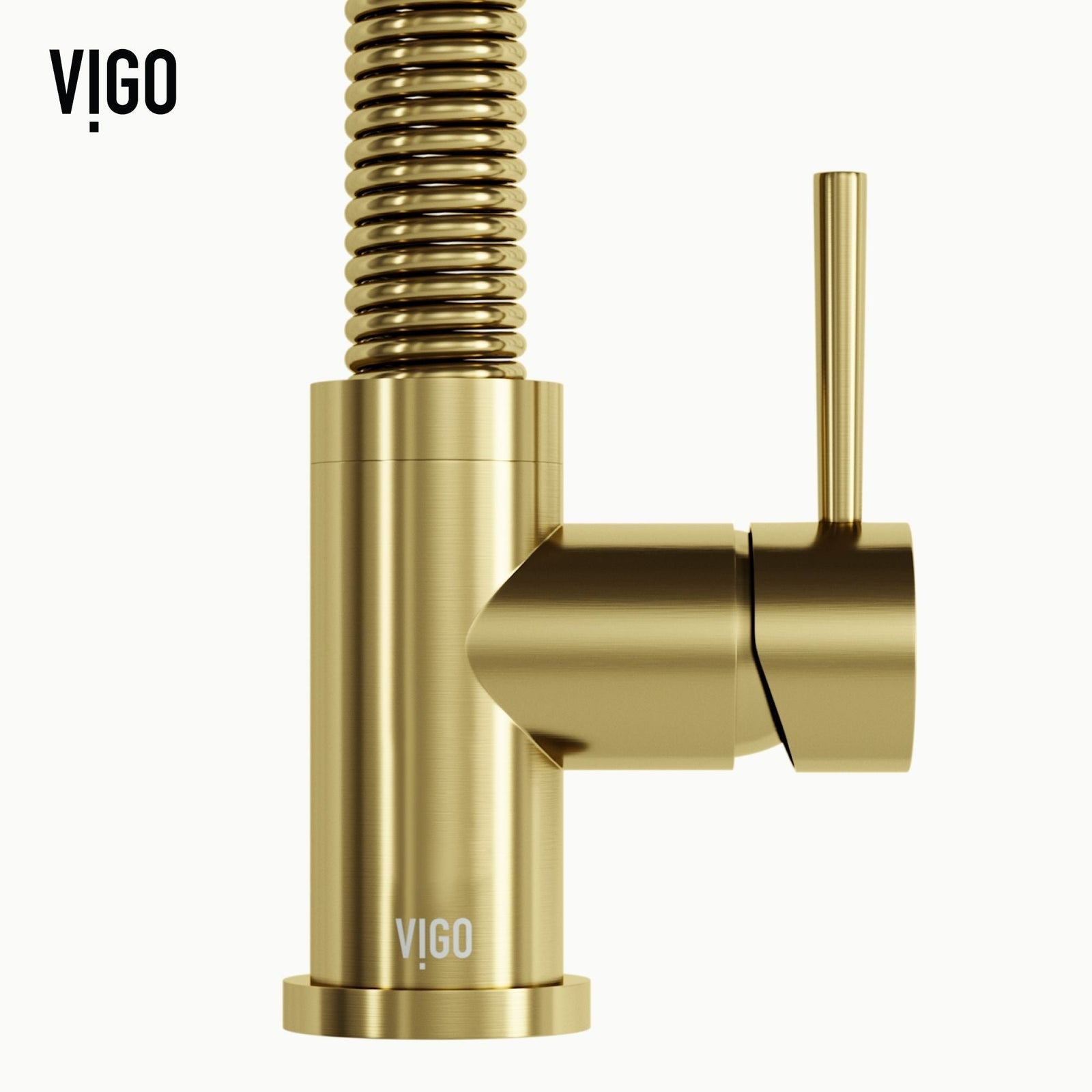 Edison Single Handle Pull Down Sprayer Kitchen Faucet, Matte Gold M6S1 - product image 4