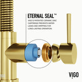 Edison Single Handle Pull Down Sprayer Kitchen Faucet, Matte Gold W7U3 - product image 7