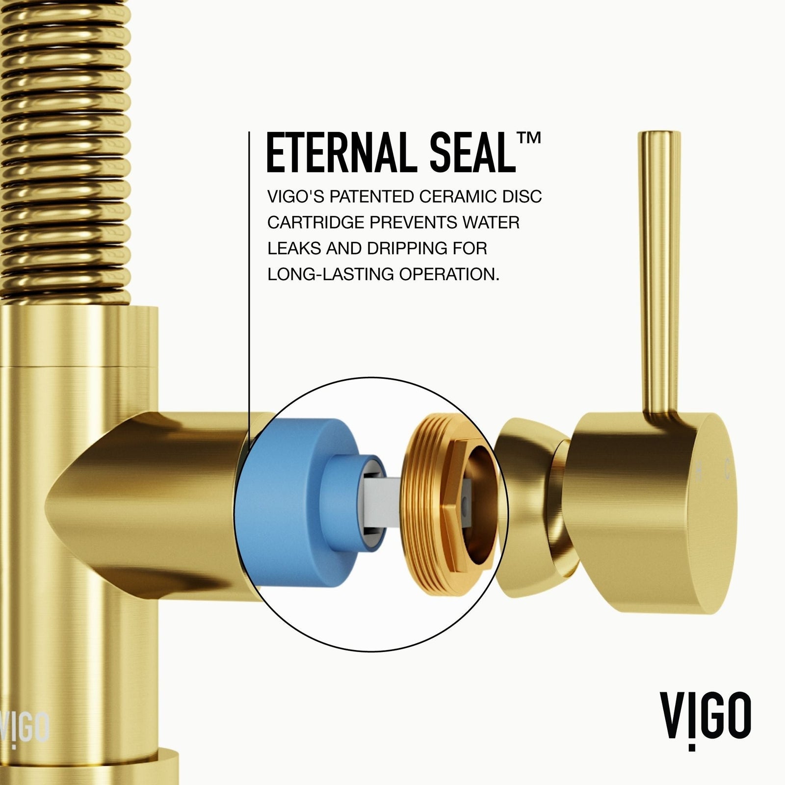 Edison Single Handle Pull Down Sprayer Kitchen Faucet, Matte Gold M6S1 - product image 7