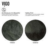 Glass Grey Onyx Bathroom Sink/Basin Set with Linus Faucet and Round Vessel G0D2 - product image 4