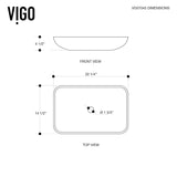 Glass Rectangular Vessel Bathroom Sink/Basin with Rounded Edges & Deep Bowl, Gold M9A6 - product image 7