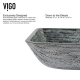 Glass Rectangular Vessel Bathroom Sink/Basin with Rounded Edges & Deep Bowl, Titanium D0D1 - product image 3