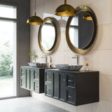 Glass Rectangular Vessel Bathroom Sink/Basin with Rounded Edges & Deep Bowl, Titanium D0D1 - product image 7