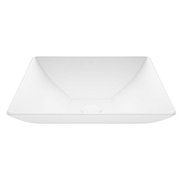 Hibiscus Matte Stone Round Vessel Bathroom Sink/Basin, Above-Counter Installation, White G9T9