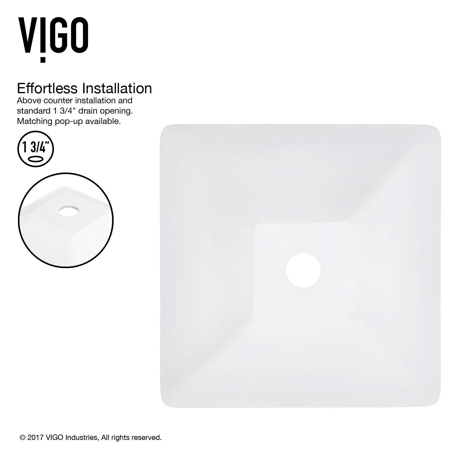 Hibiscus Matte Stone Round Vessel Bathroom Sink/Basin, Above-Counter Installation, White G9T9 - product image 3