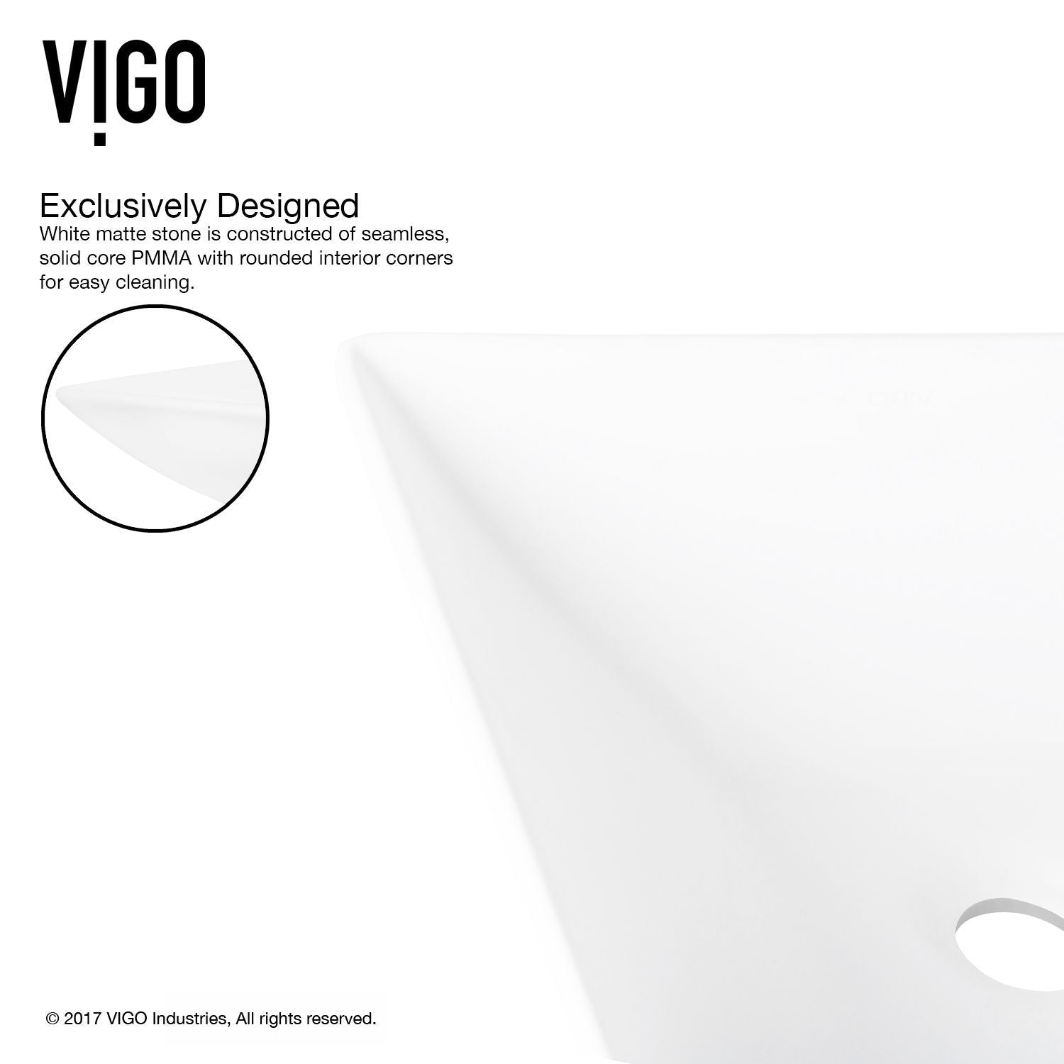 Hibiscus Matte Stone Round Vessel Bathroom Sink/Basin, Above-Counter Installation, White G9T9 - product image 4