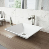 Hibiscus Matte Stone Round Vessel Bathroom Sink/Basin, Above-Counter Installation, White G9T9 - product image 8