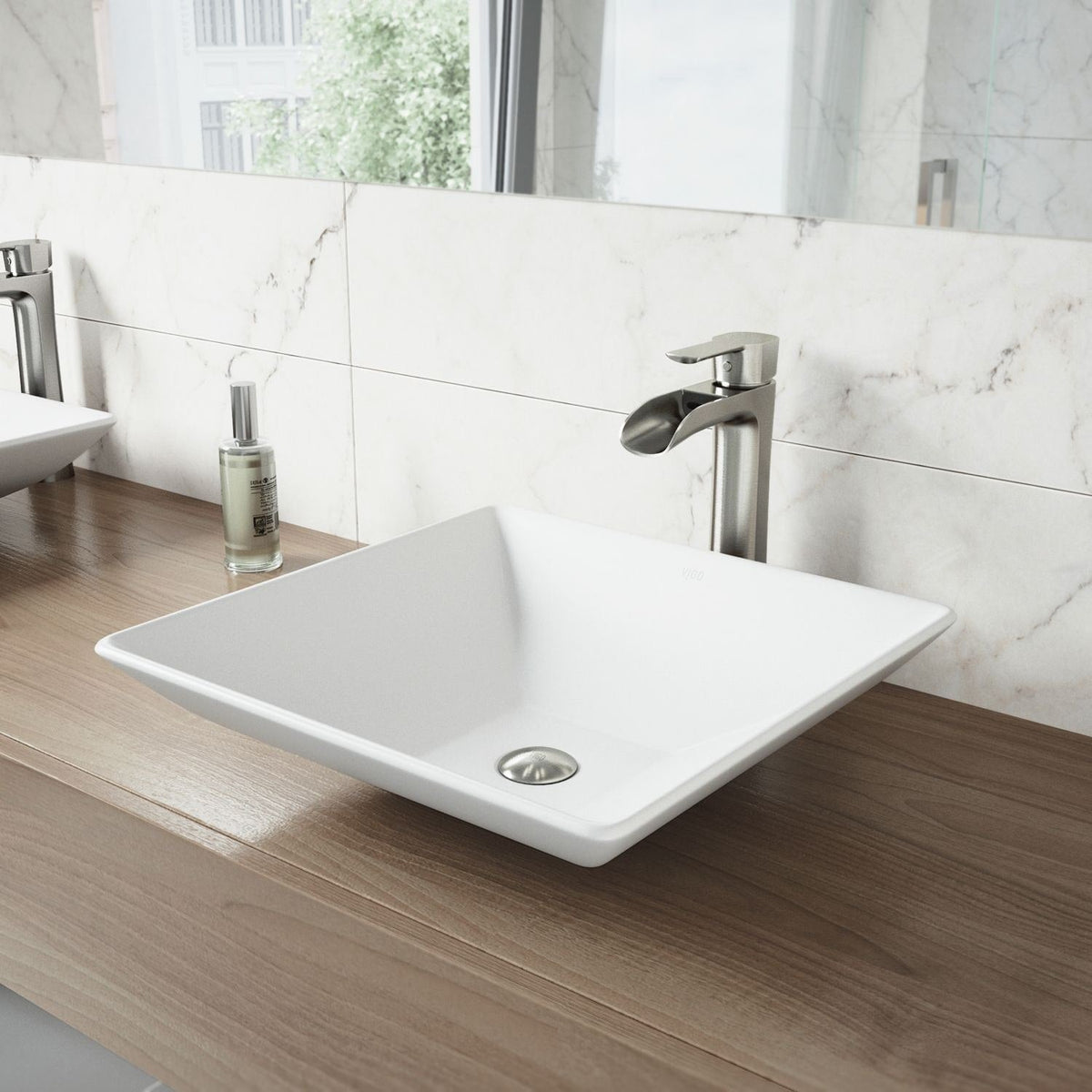 Hibiscus Matte Stone Round Vessel Bathroom Sink/Basin, Above-Counter Installation, White G9T9 - product image 8