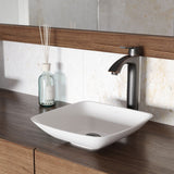 Hyacinth Matte Stone Round Vessel Bathroom Sink/Basin, Handpolished Construction, White X5B8 - product image 6