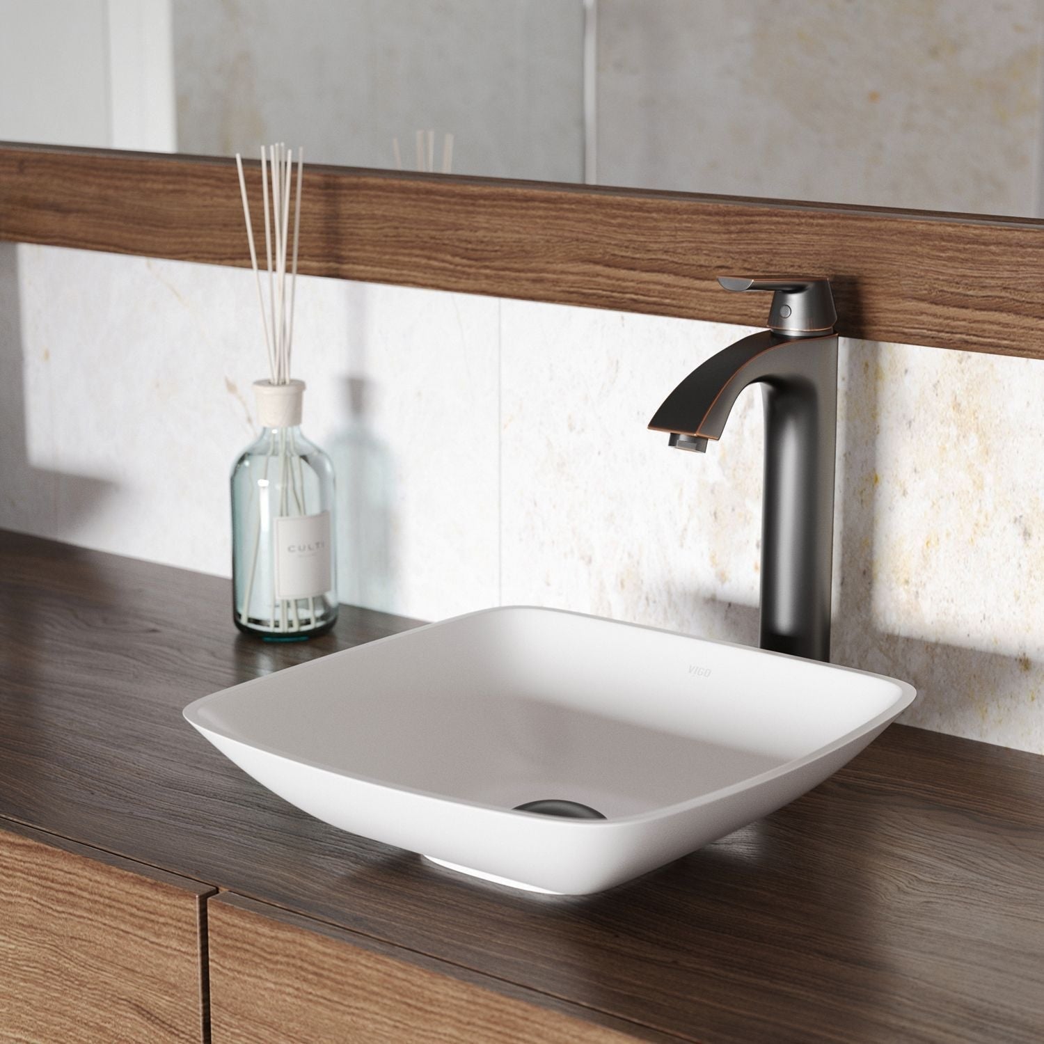 Hyacinth Matte Stone Round Vessel Bathroom Sink/Basin, Handpolished Construction, White G1D0 - product image 6