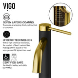 Lexington 8-in Gold/Carbon Fiber Vessel Bathroom Faucet U5X1 - product image 7
