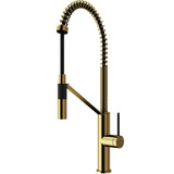 Livingston Single Handle Magnetic Pull Down Sprayer Kitchen Faucet with cFiber, Matte Gold E8F6 - product image 1