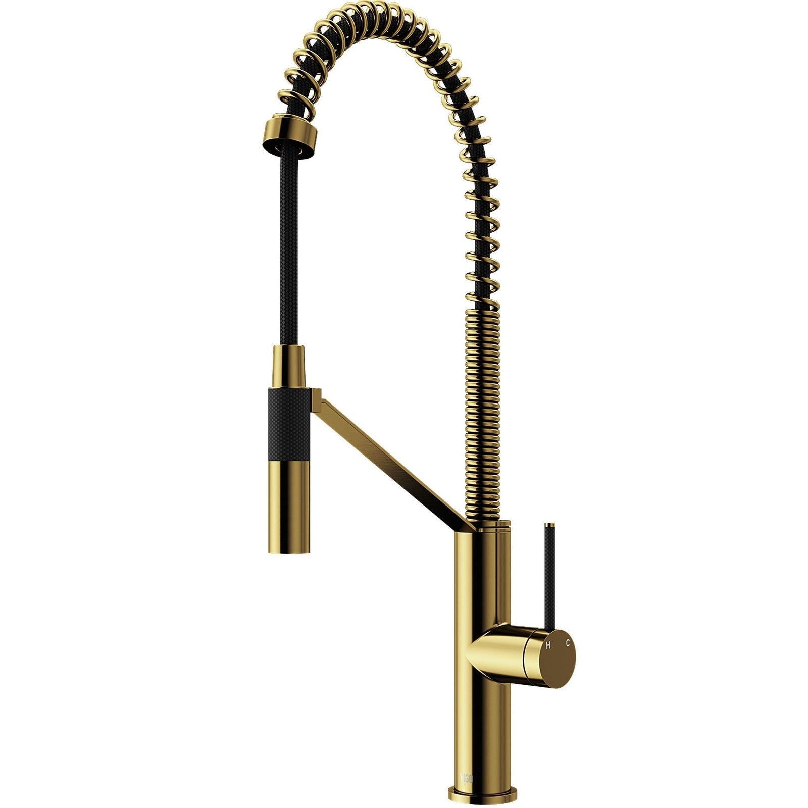 Livingston Single Handle Magnetic Pull Down Sprayer Kitchen Faucet with cFiber, Matte Gold E8F6 - product image 1