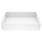 Magnolia Matte Stone Vessel Bathroom Sink/Basin with Deep Bowl, White E8Y7 - product image 1