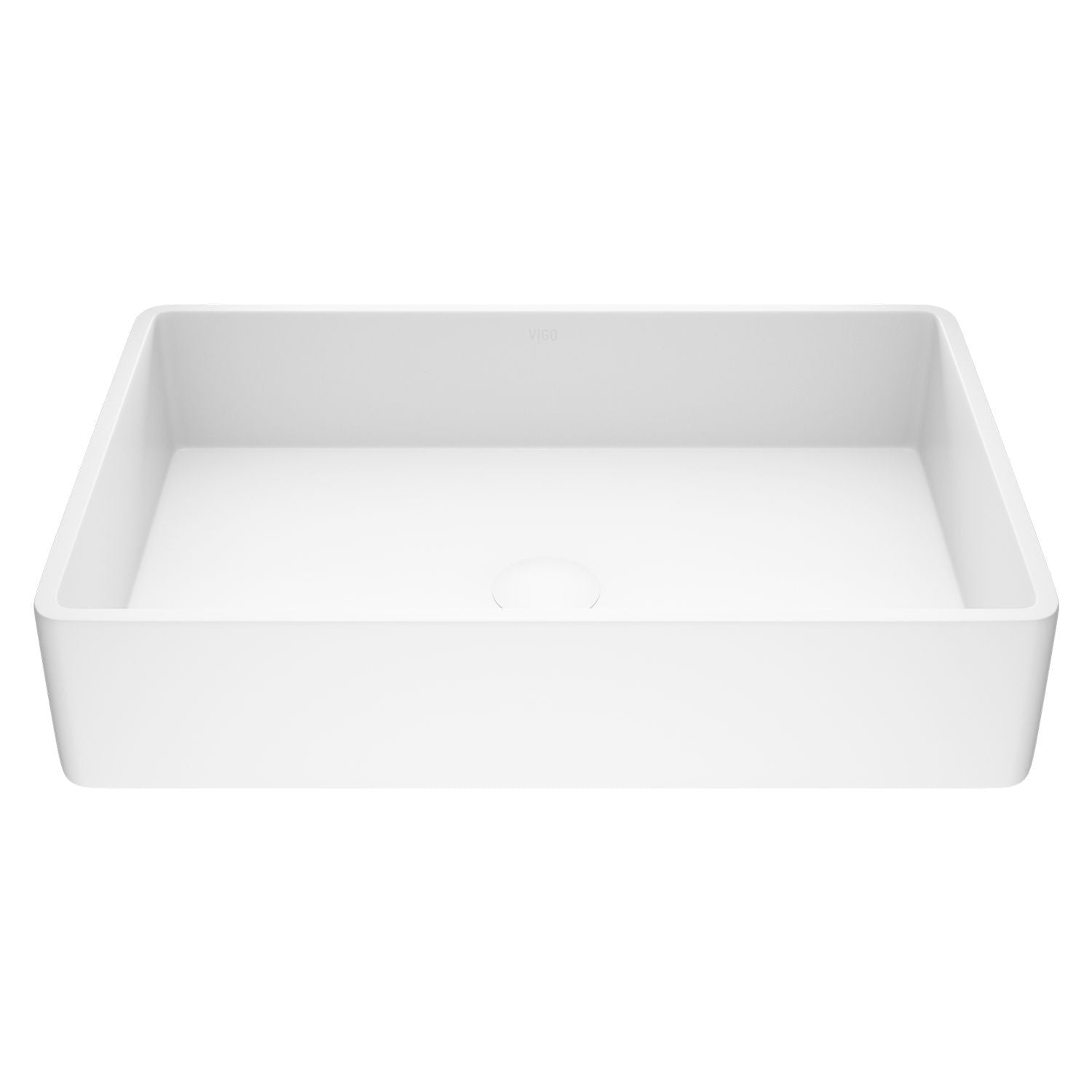 Magnolia Matte Stone Vessel Bathroom Sink/Basin with Deep Bowl, White E8Y7 - product image 1