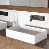 Magnolia Matte Stone Vessel Bathroom Sink/Basin with Deep Bowl, White E8Y7 - product image 6