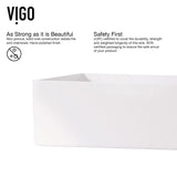 Magnolia MatteStone White Bathroom Sink/Basin Set with Cass Faucet and Rectangular Composite Vessel Y7L2 - product image 8