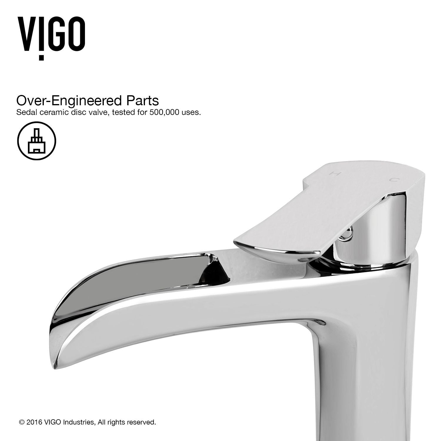 Marigold MatteStone Matte White Bathroom Sink/Basin Set with Niko Faucet and Rectangular Composite Vessel E7G4 - product image 3